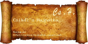 Csikós Hajnalka névjegykártya